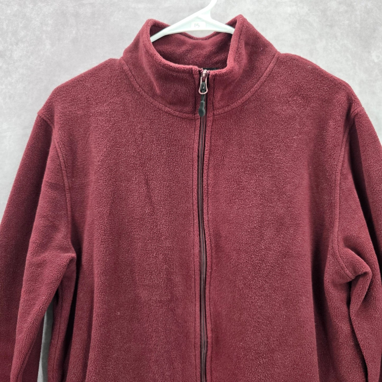 169. Redtag Red Long Sleeve Full Zip Fleece Sweater Jacket Mens Large