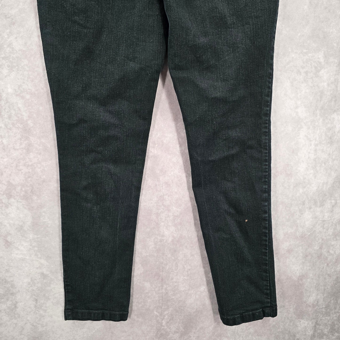 Faded Glory Black Skinny Pullon Jeggings Straight Cotton Stretch M Medium 10