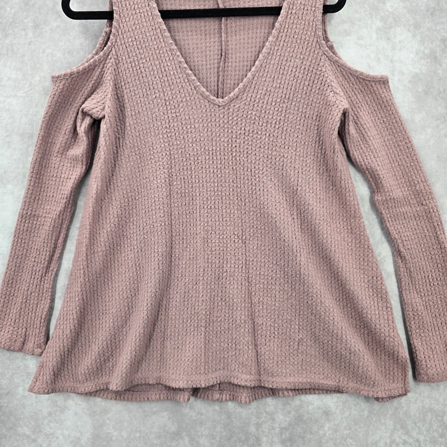 Andree by Unit Purple Long Sleeve Cold Shoulder Collar Sweater Cardigan Medium