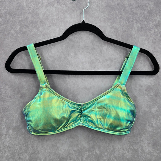 Xhilaration Green Swimwear Swimsuit Padded Hook Adjustable Bikini Top Small