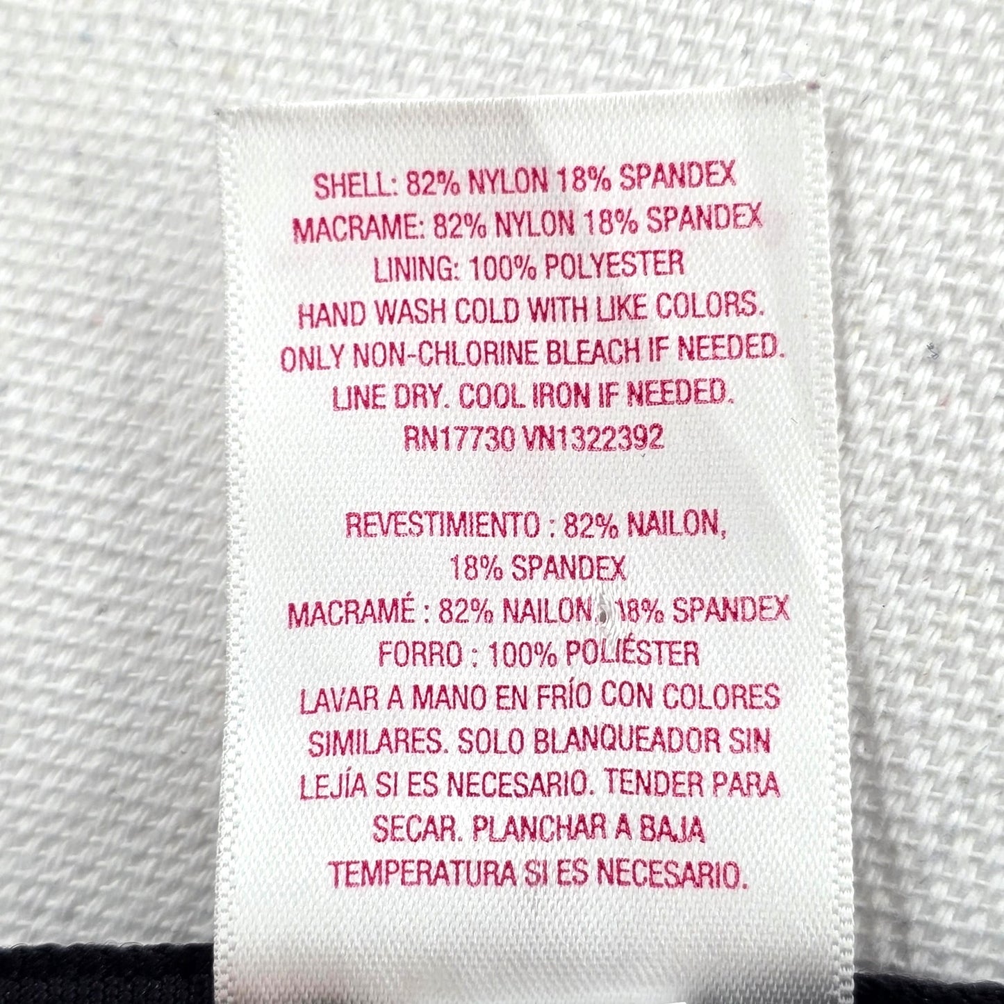 Xhilaration Black Crochet String Padded Bikini Top Swimwear Medium