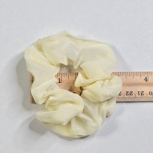 Ivory Cream Accessorie Scrunchie Hair Tie Hair Band Elastic Stretch Handmade SB2