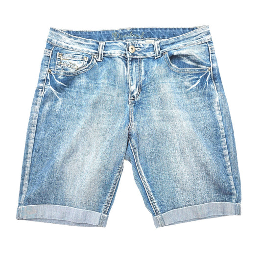 New Direction Weekend Blue Denim Bermuda Jeans Shorts Bottoms Pants Plus 14