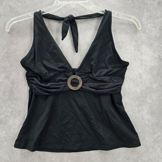 La Blanca Black Halter Tie Swimwear Tankini Tank Top Medium M 8
