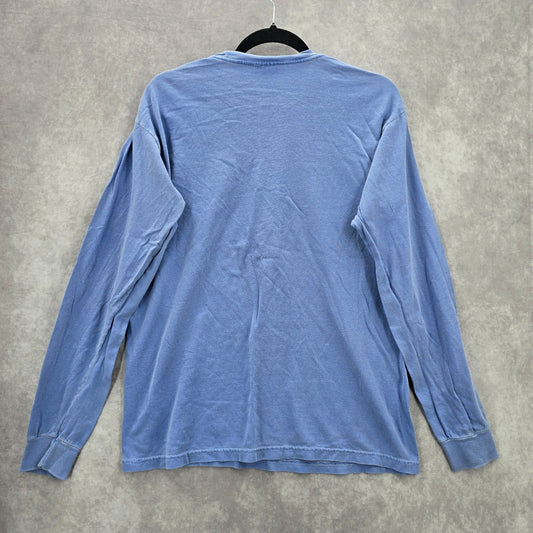 Purple Long Sleeve Minnie Mouse Print Casual Blouse Shirt Top Medium