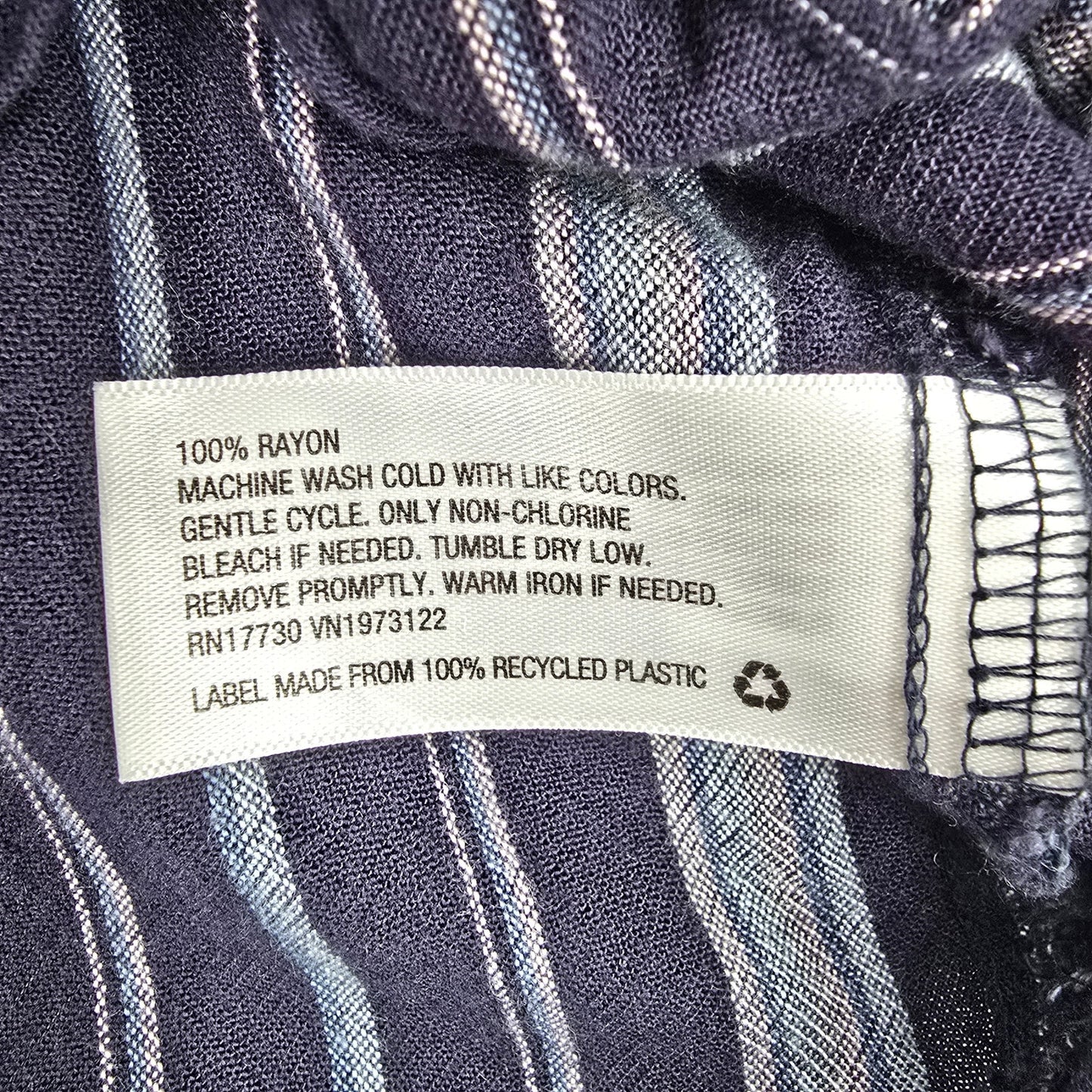 Universal Thread Blue Stripes Tie Front Button Down Top Blouse Size XS