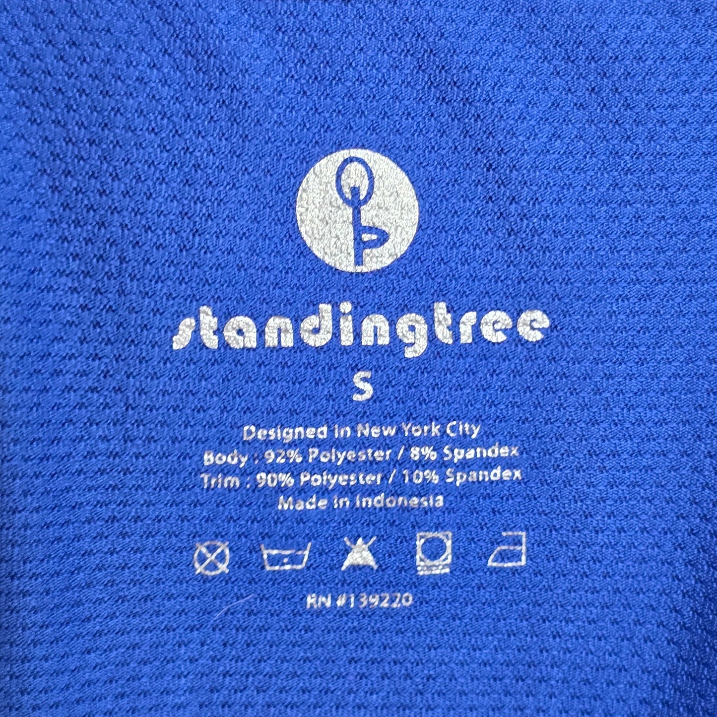 Standing Tree Blue Animal Print Activewear Streetwear Tank Top Small