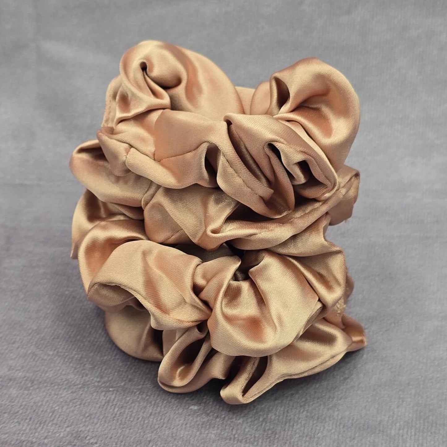 Gold Hair Accessories Scrunchie Hair Tie Hair Band Elastic Stretch Handmade SB24