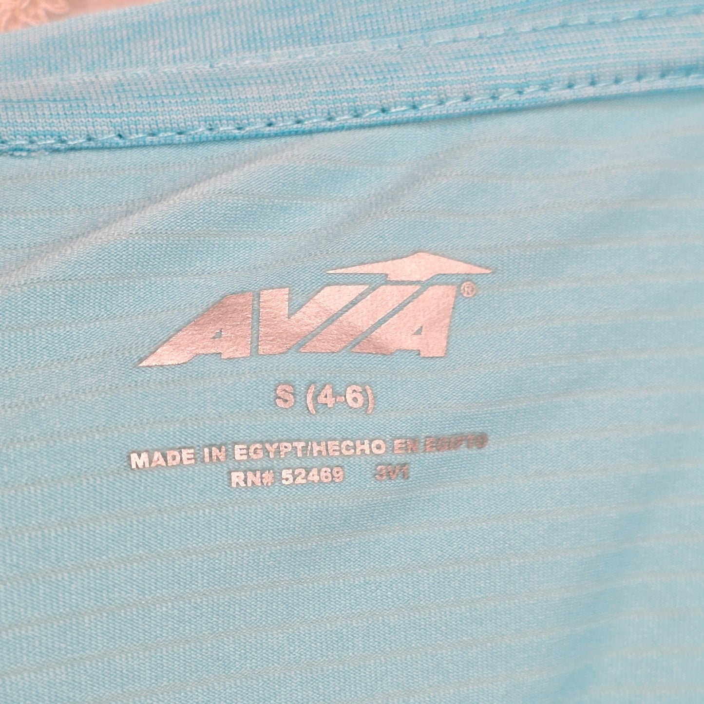 Avia Blue Muscle Sports Performance Activewear Top Small