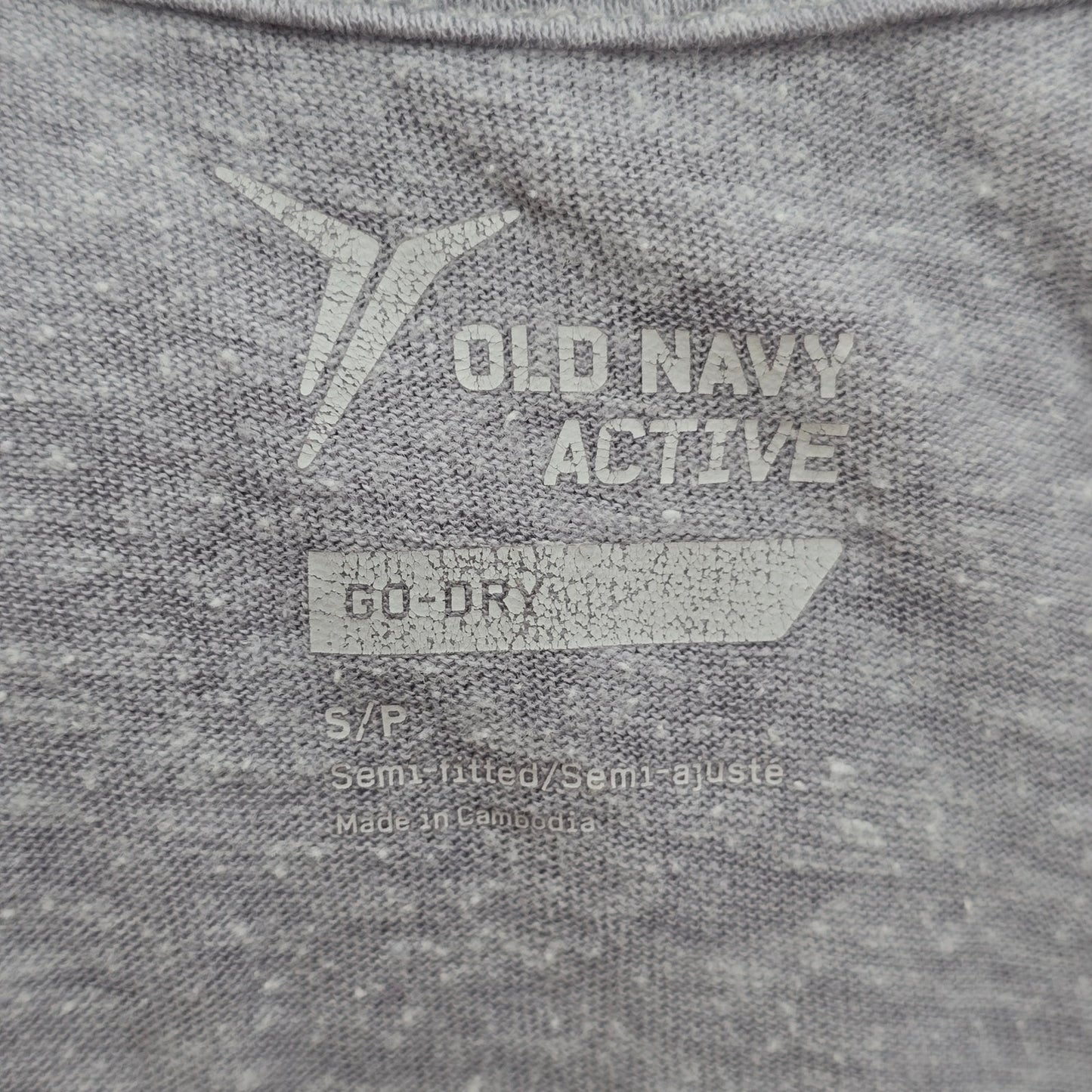Old Navy Active Gray Warrior Tank Semi Fitted Sleeveless Activewear Top Small