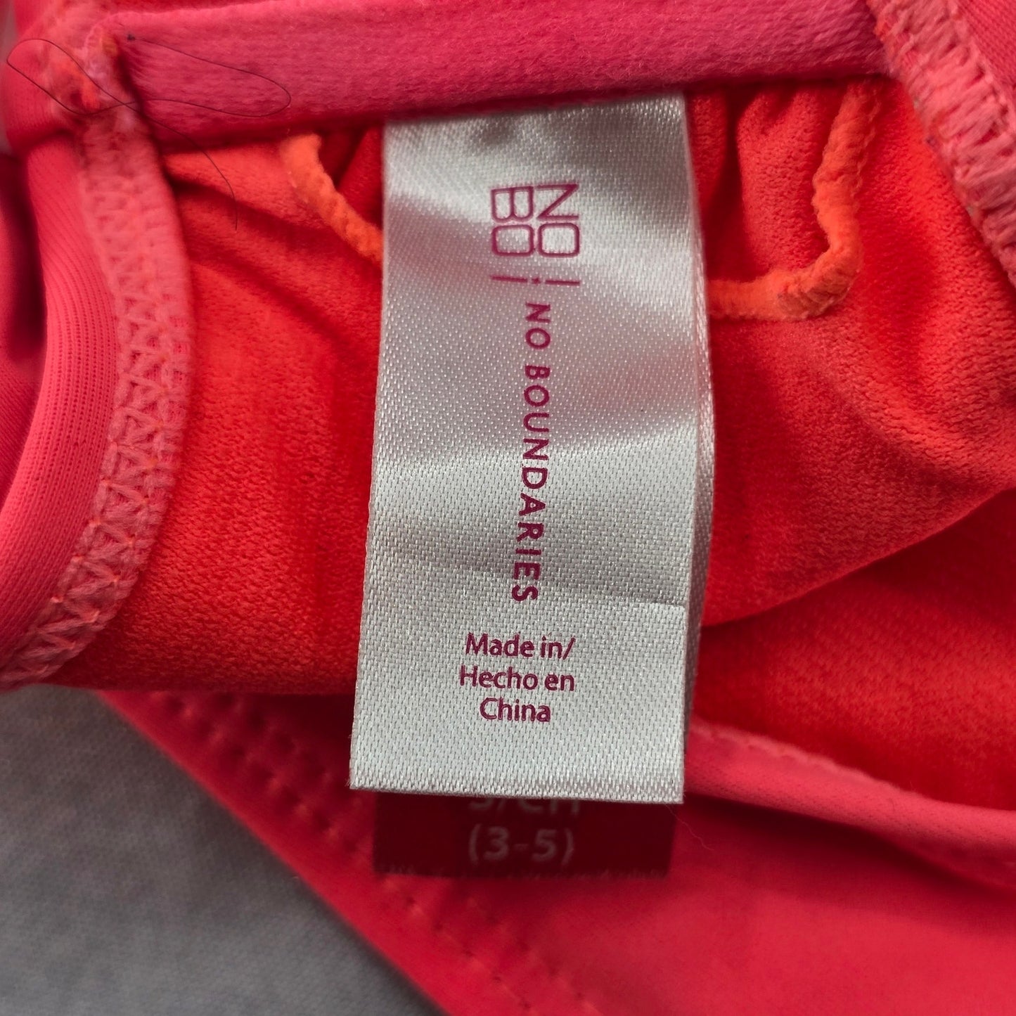 No Boundaries Orange Tie Bra Beach Bikini Bralette Swim Top S Small