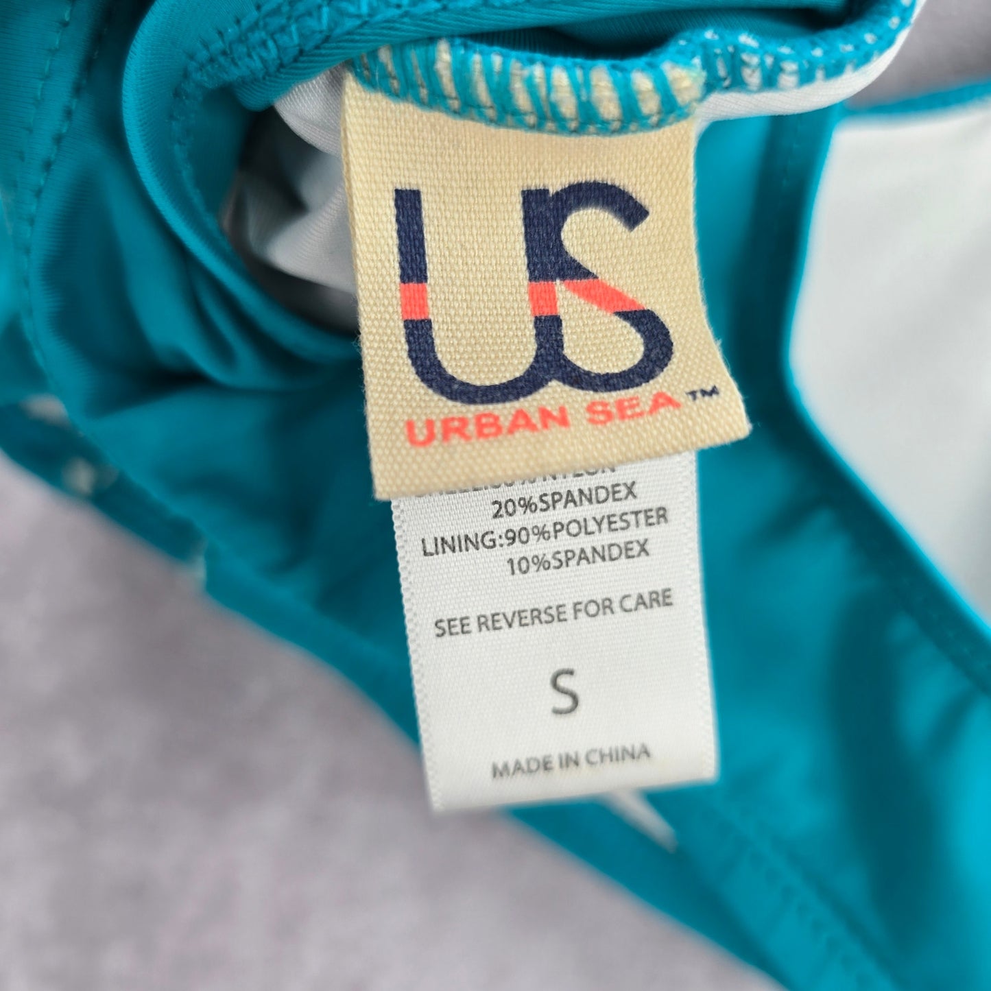 Urban Sea Green Cutout Racerback Padded Swimwear Bikini Sports Bra S Small