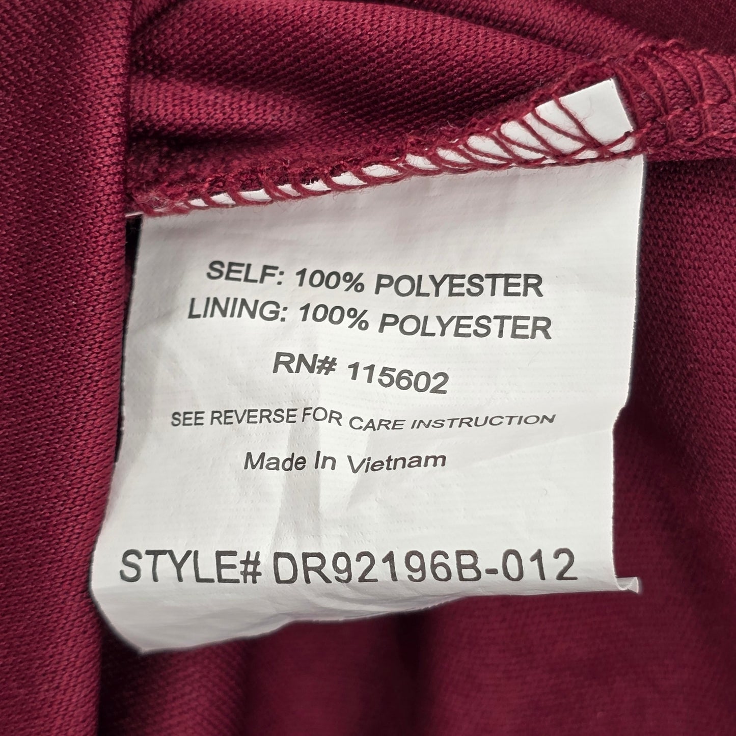 Lush Red Burgundy Sleeveless Pleat Flare Formal Dress Medium