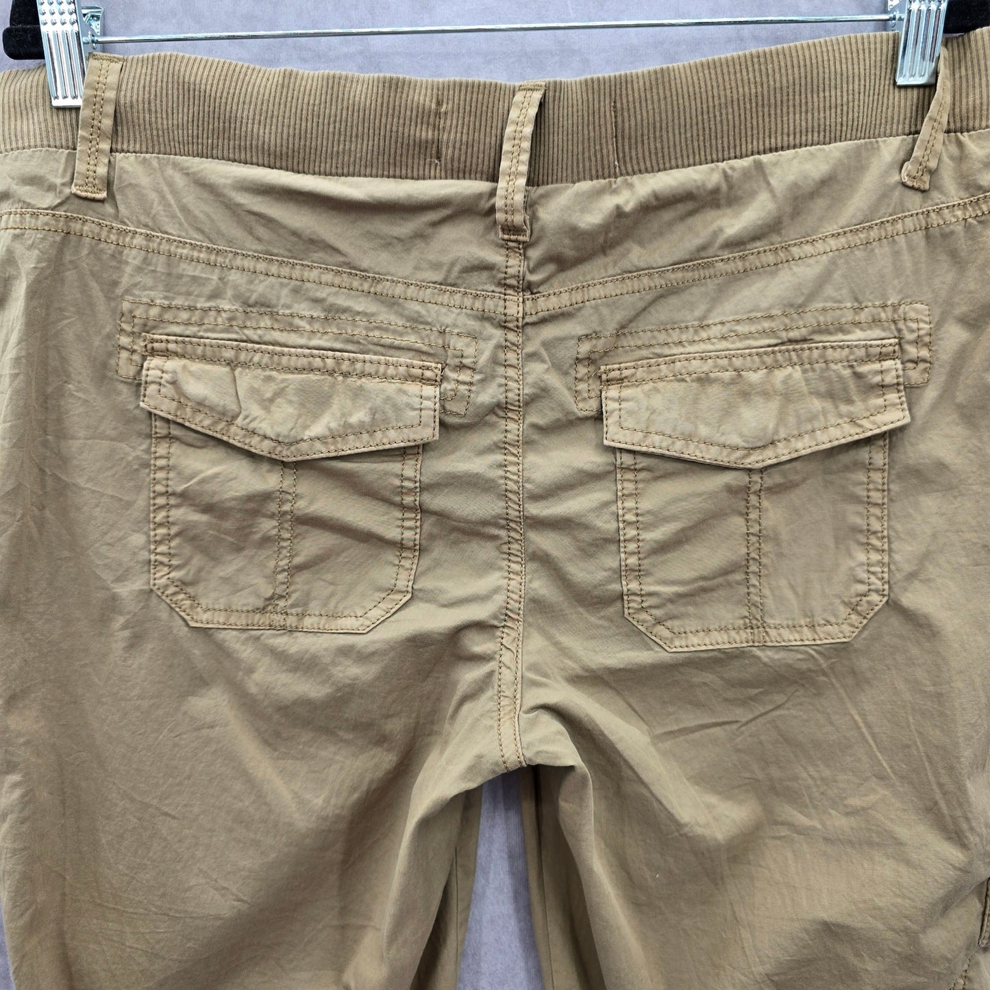Sonoma Tan Cargo Flat Front Bottoms Pants Shorts Cotton 8