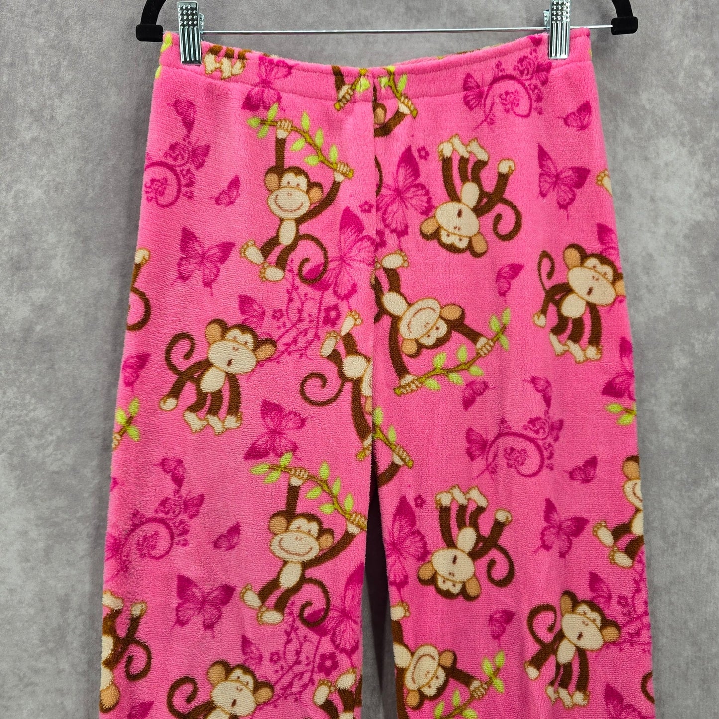 Seven Apparel Pink Fleece Money Butterfly Trouser Sleep Pajama Pants M Medium