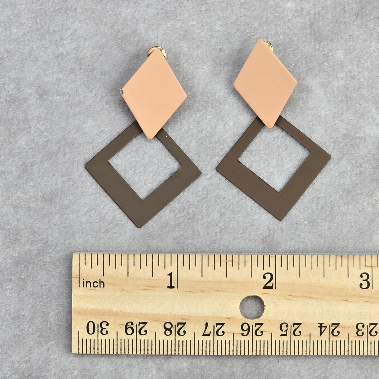 Gray Pink Diamond Hook Stud Boho Dangle Fashion Jewelry Earrings NWT JB2-97