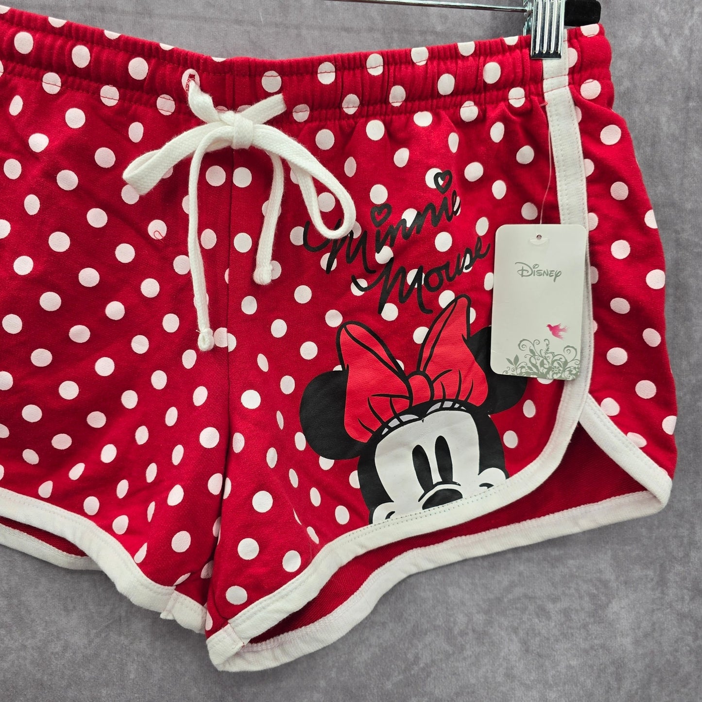 Disney Red White Polka Dots Minnie Mouse Bottoms Pants Shorts Large 11-13