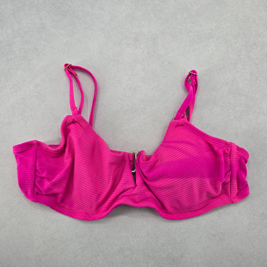 No Boundaries Pink Stripe Padded Bra Bikini Bralette Swim Top S Small