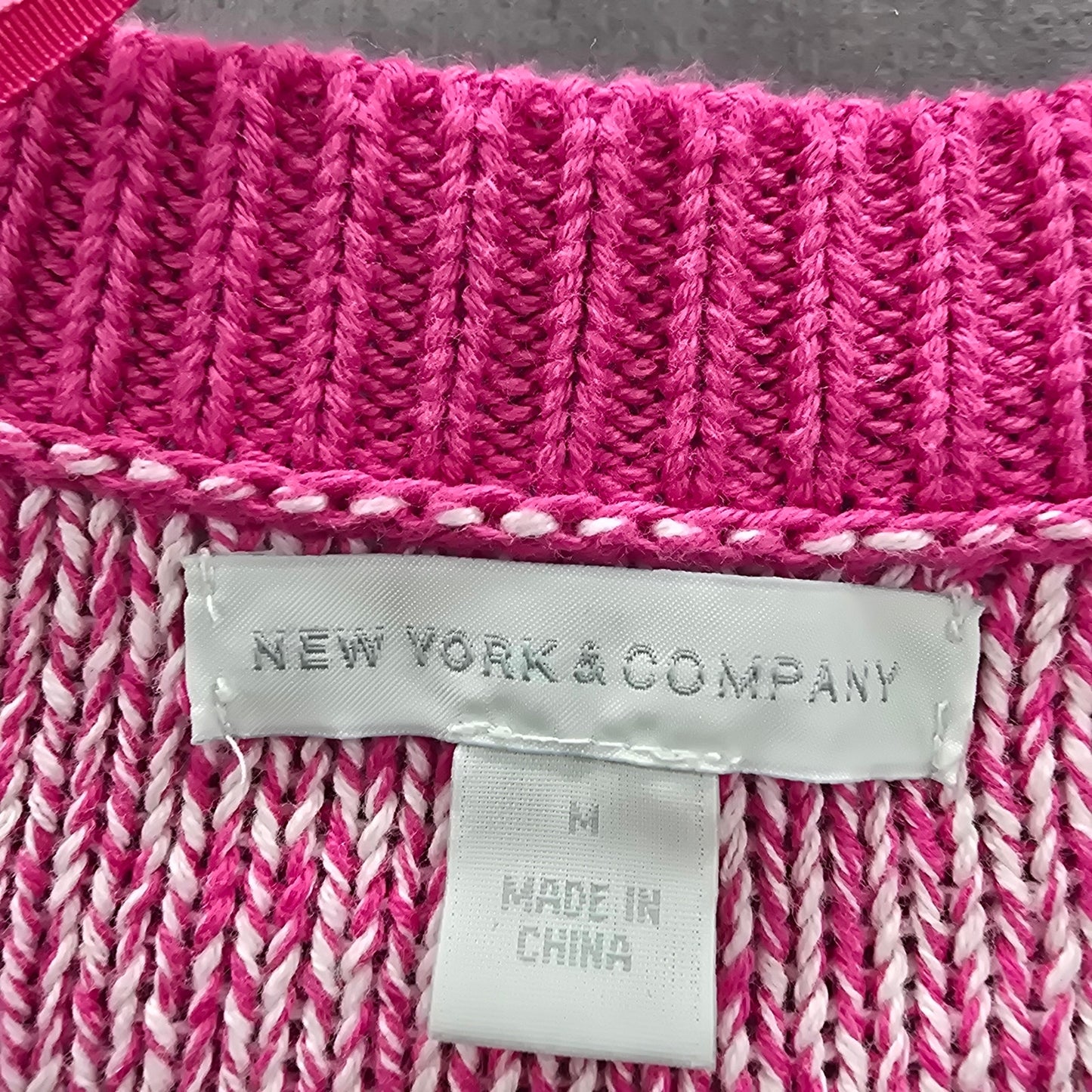 NYCC Plink Open Cardigan Sweater Long Sleeve Pocket Cotton Preppy Boho Medium