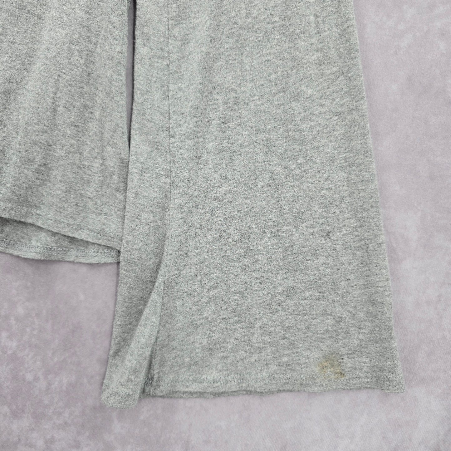 Peppermint Gray Ruched Flare Wide Long Sleeve Y2K Cropped Top Small