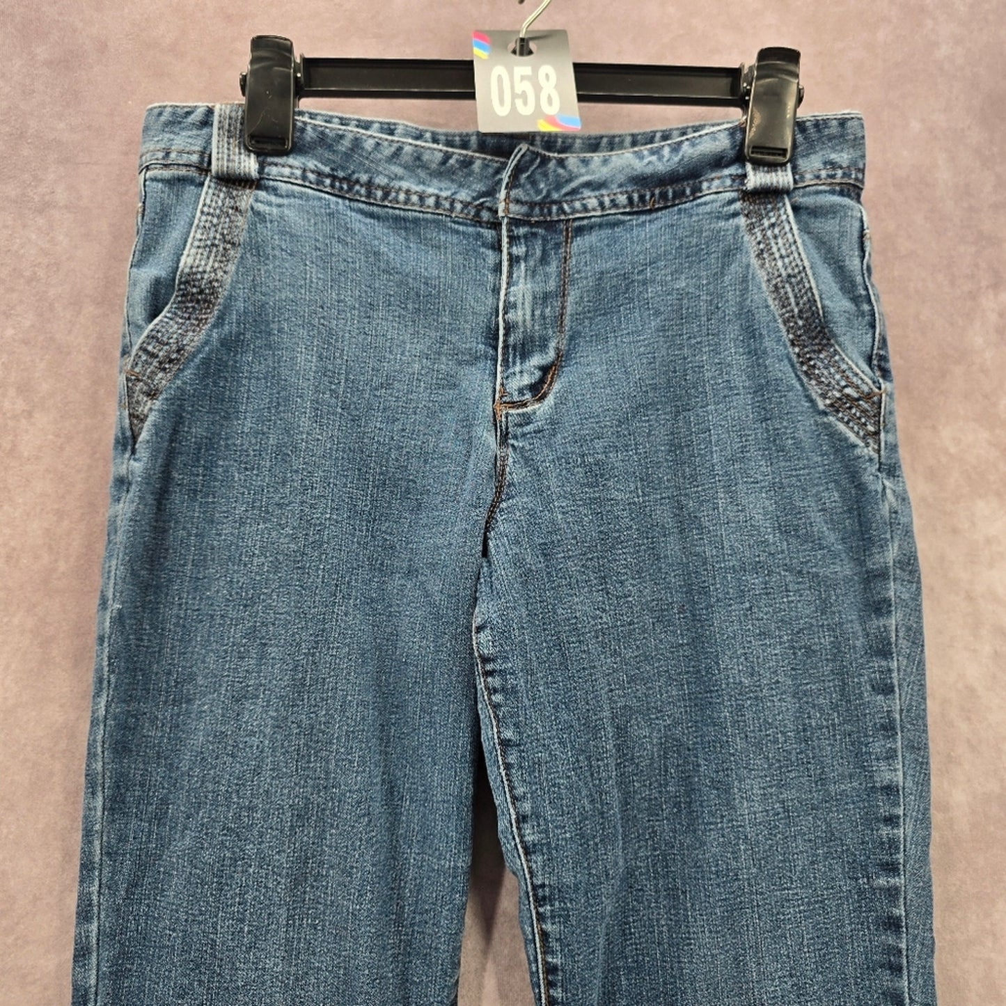058. Pierre Cardin Blue Straight Tapered Denim Pants Jeans 10