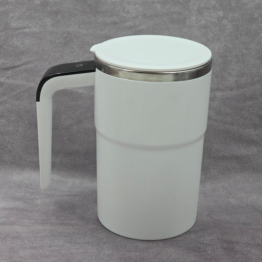 Magnetic Self Stirring Coffee Mug Cup Rechargeable Automatic Mixing LCD White