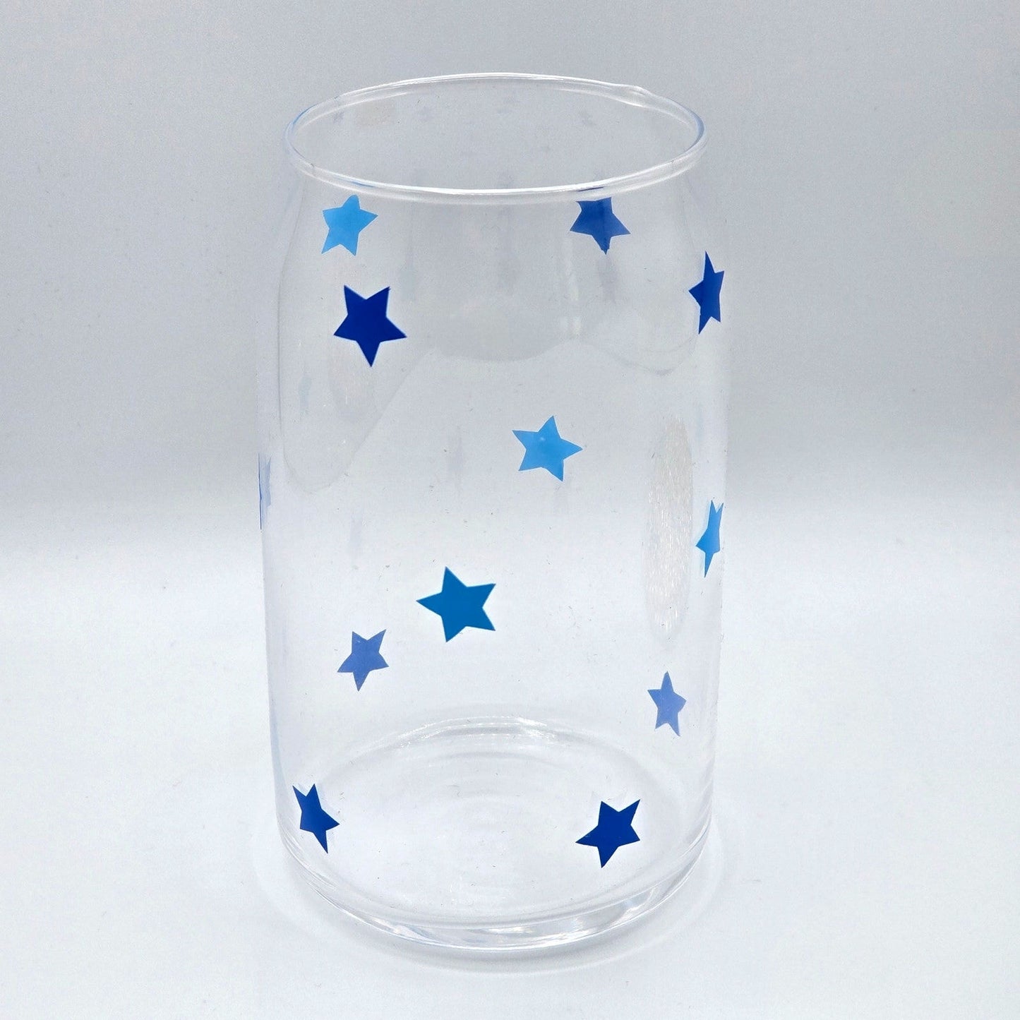 Star Blue 16oz Beer Can Glass Cup NWT