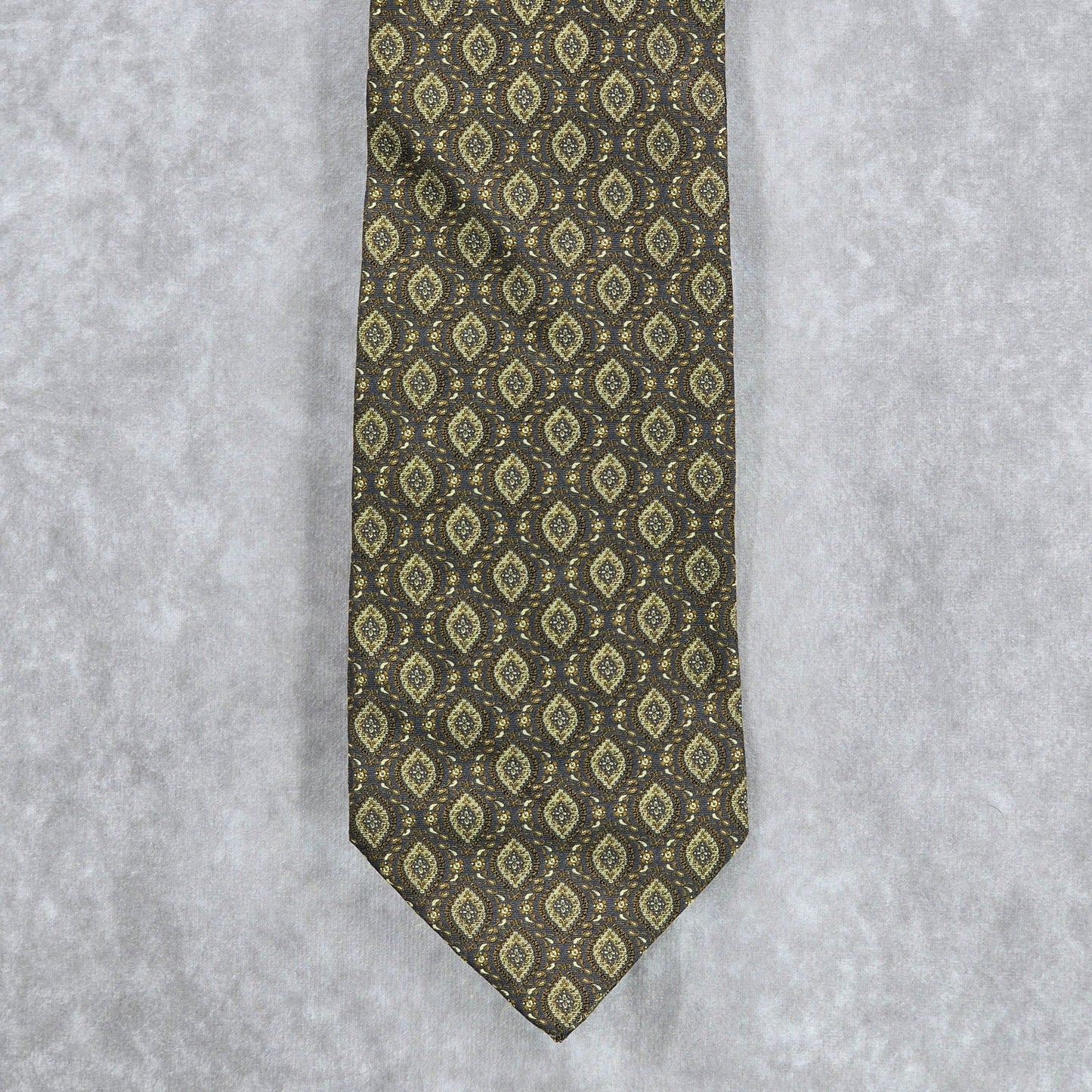 Joseph Abboud Brown Blue Paisley Floral Executive 100% Silk Men's Neck Tie