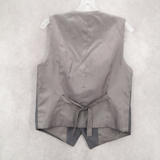 Gray 4 Button Point Welt Pocket Waistcoat Preppy Formal Tuxedo Suit Vest S 38R