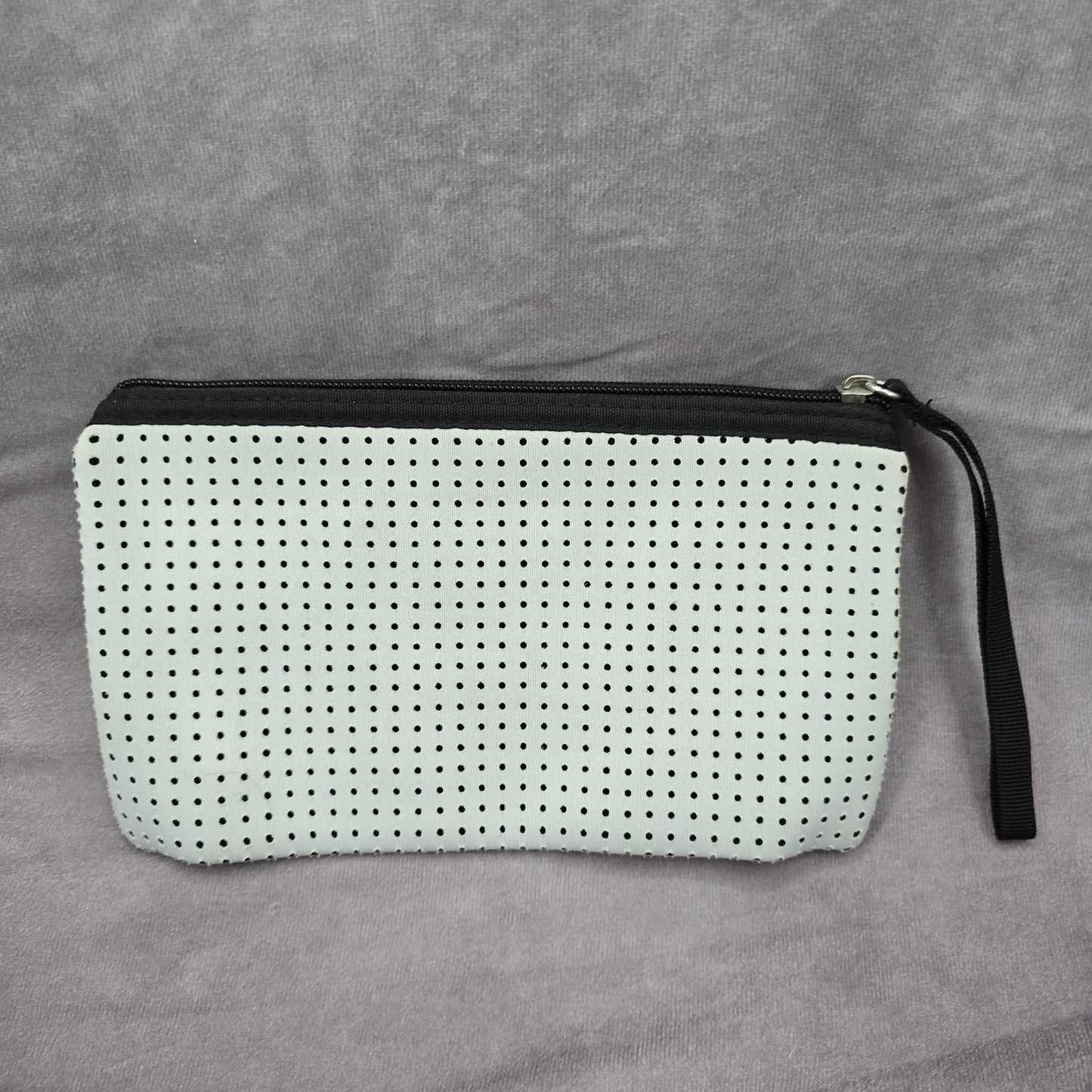 Jimelia White Black Neoprene Rope Small Crossbody With Zipper Pouch