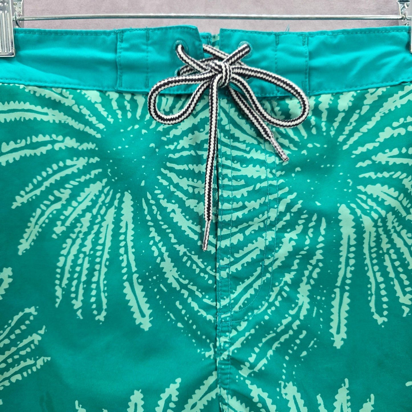 Speedo Green Floral Pull On Swim Youth Boys Juniors Trunks Shorts M Medium