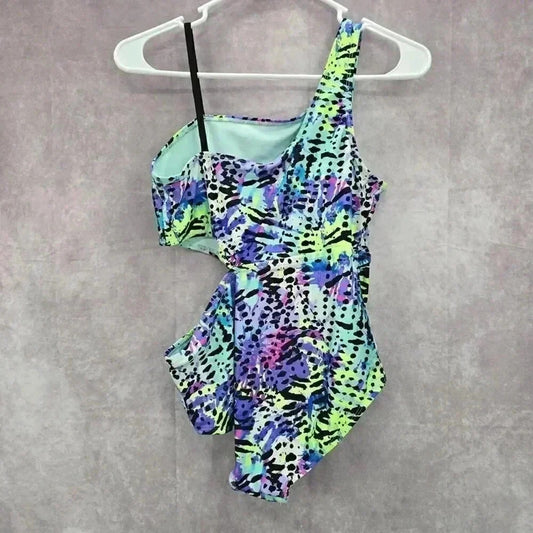 Wonder Nation Green Cutout Swimsuit Swimwear One Piece Size XXL 18