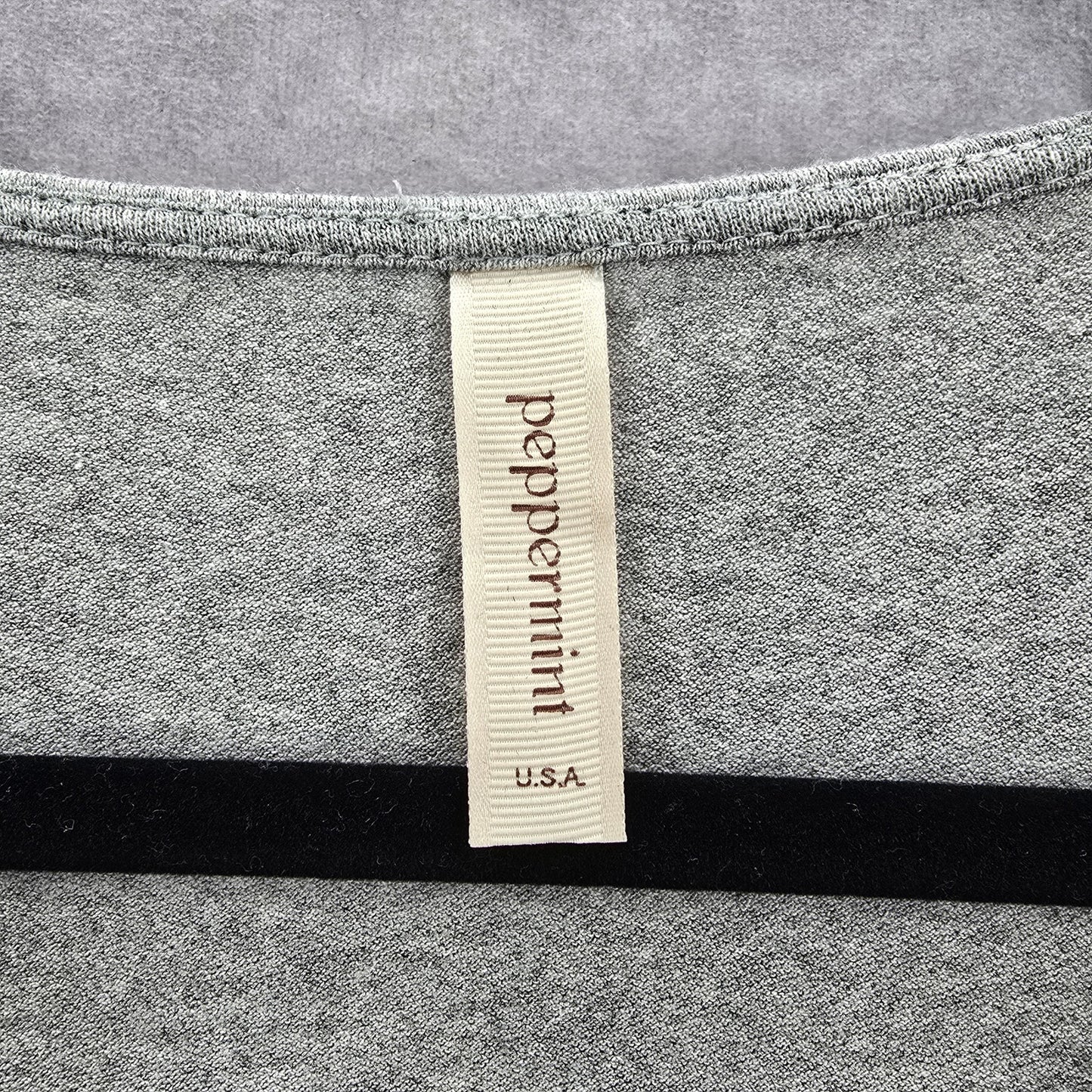 Peppermint Gray Ruched Flare Wide Long Sleeve Y2K Cropped Top Small