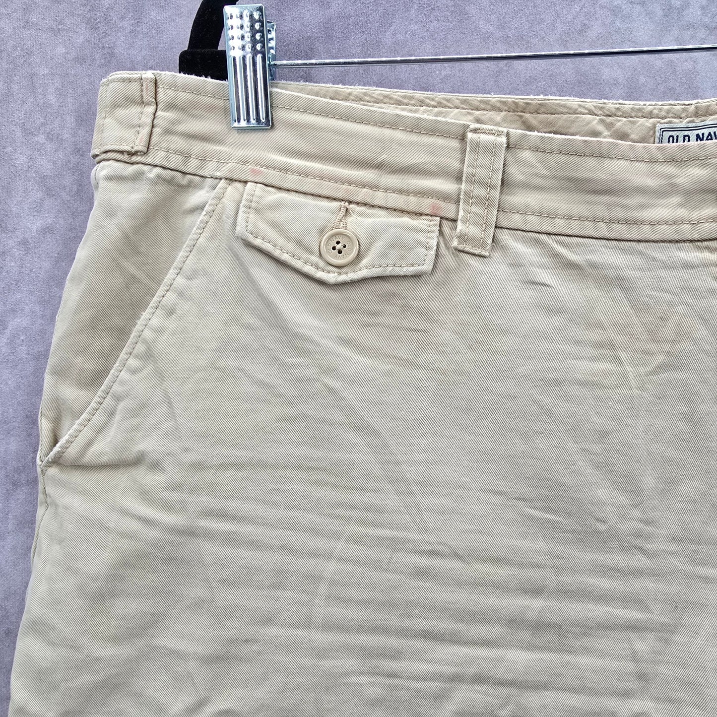 Old Navy Tan Khaki Low Waist Cotton Bottoms Pants Shorts Plus 20