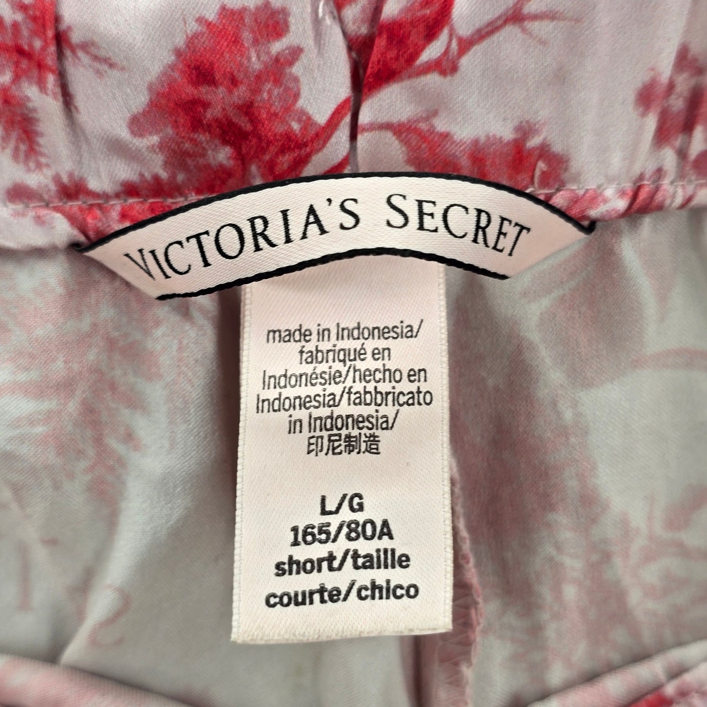 Victoria Secret Pink Floral Animal Print Vintage Y2K Pullon Pajama Pants L Large