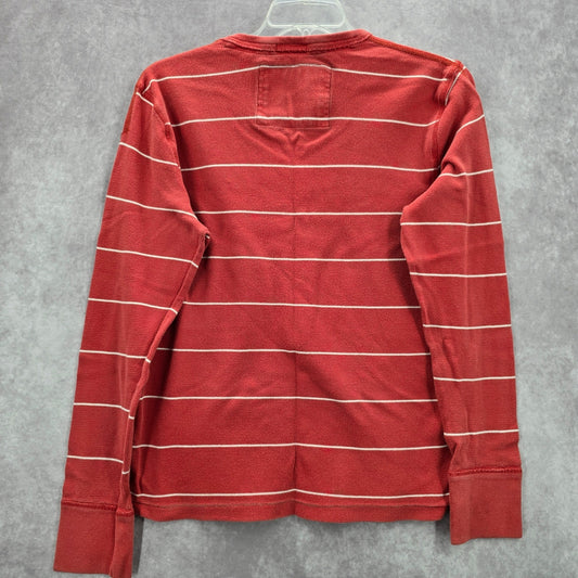 American Eagle Vintage Fit Orange Stripes Long Sleeve Pullover Sweater Large