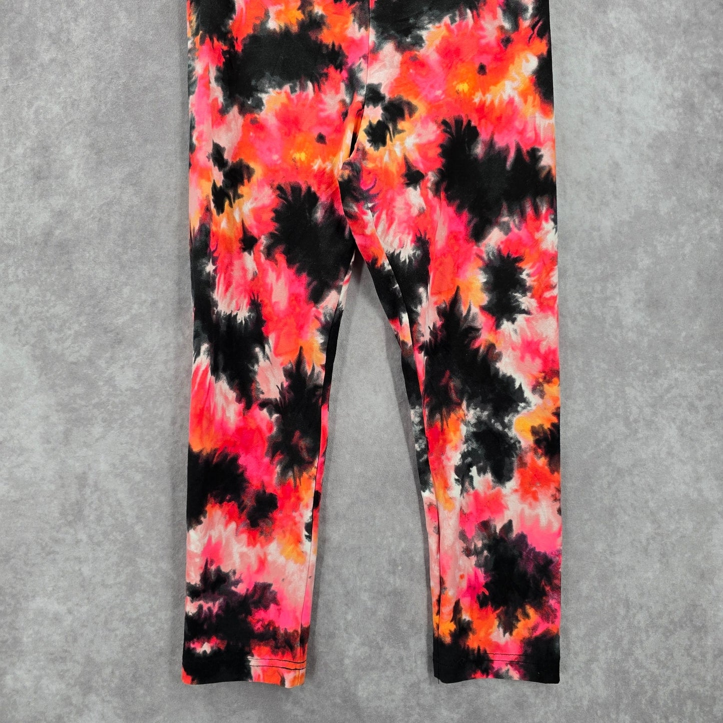 No Boundaries Orange Pink Tie Dye Stretch Skinny Junior Ankle Legging M Medium