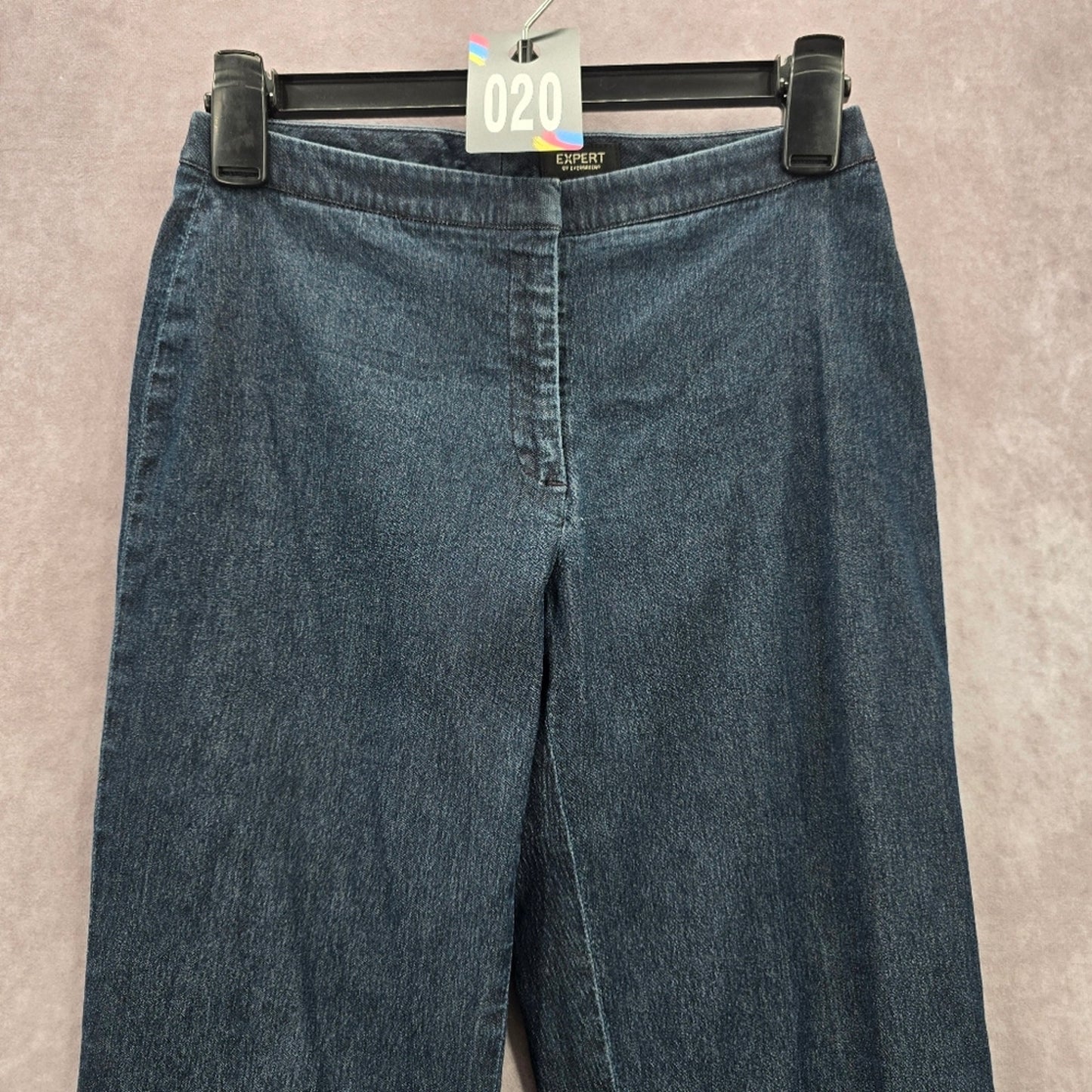 020. Express Blue Denim Straight Stretch Pants Jegging Size Zero 0 XS