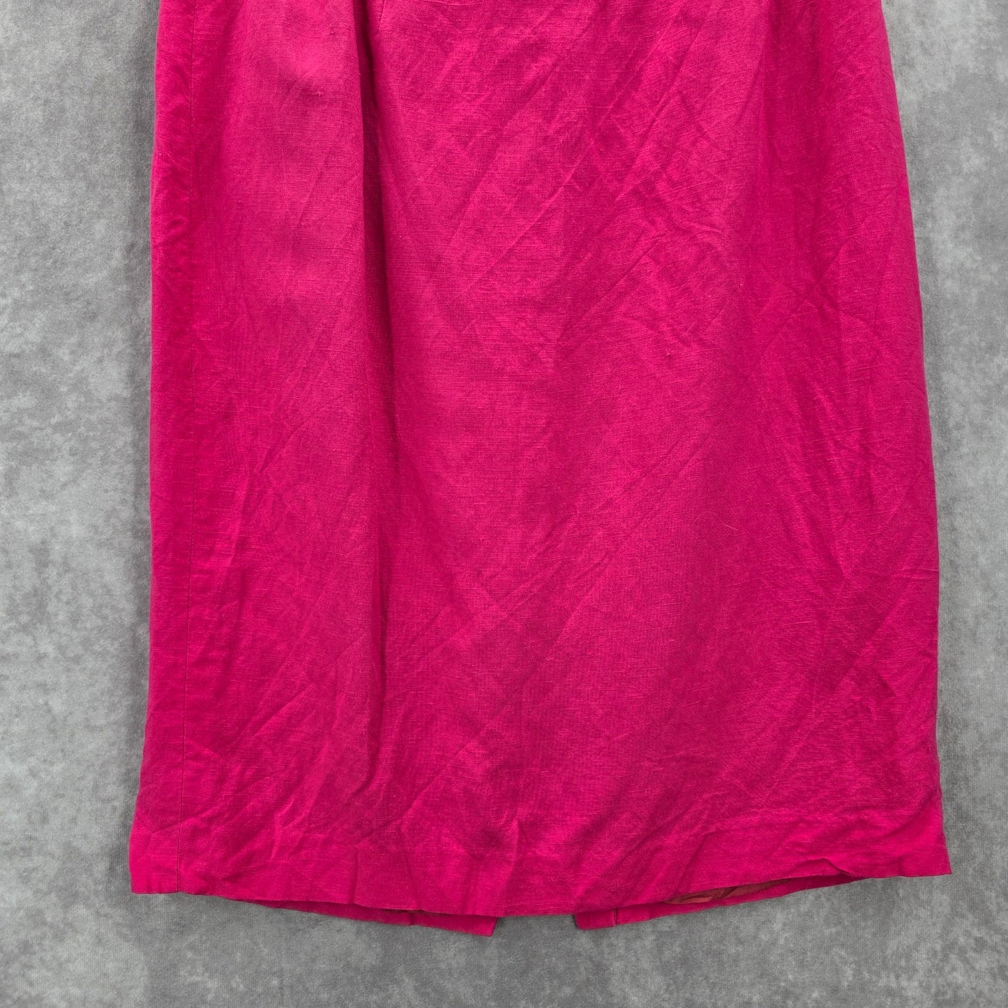 Donna Morgan Pink Pencil Knee Length Linen Boho Vintage Whimsy Skirt M Medium 10