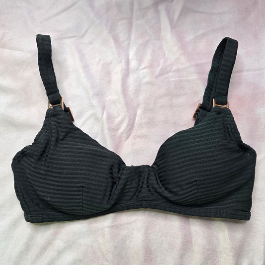 American Eagle Black Stripe Padded Wired Adjustable Bikini Top Swimwear XS