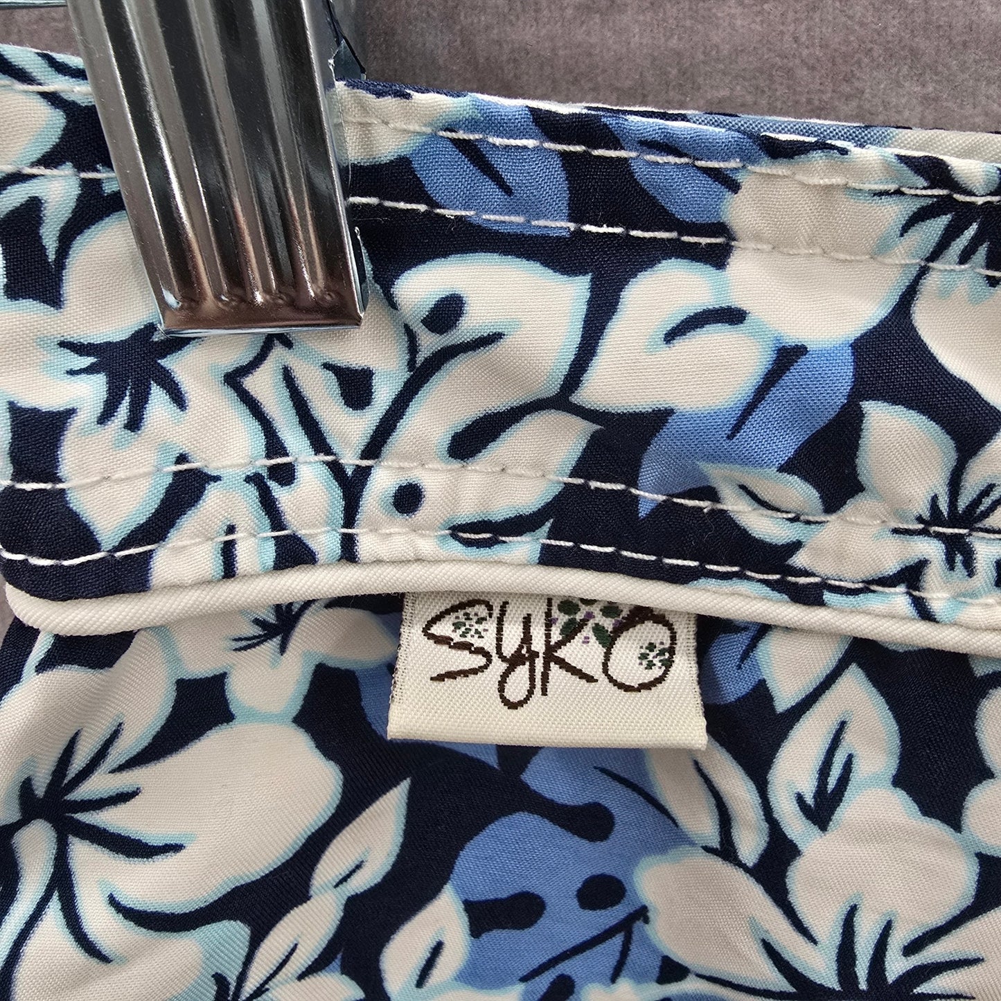 Skyo Blue White Floral Mini Board Pants Shorts Bottom Swimwear 7