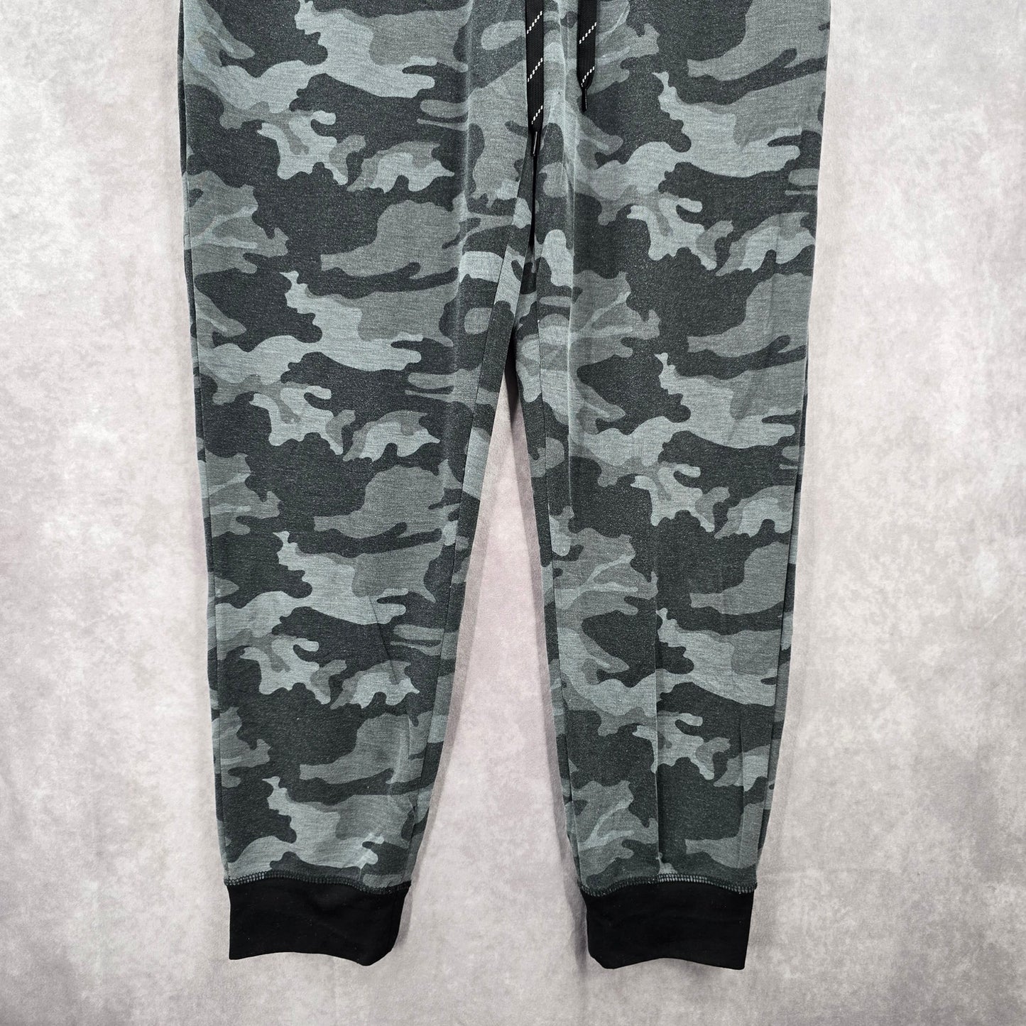 Fruit of the Loom Gray Athletic Camo Jogger Track Trousers Sweat Pants M Medium