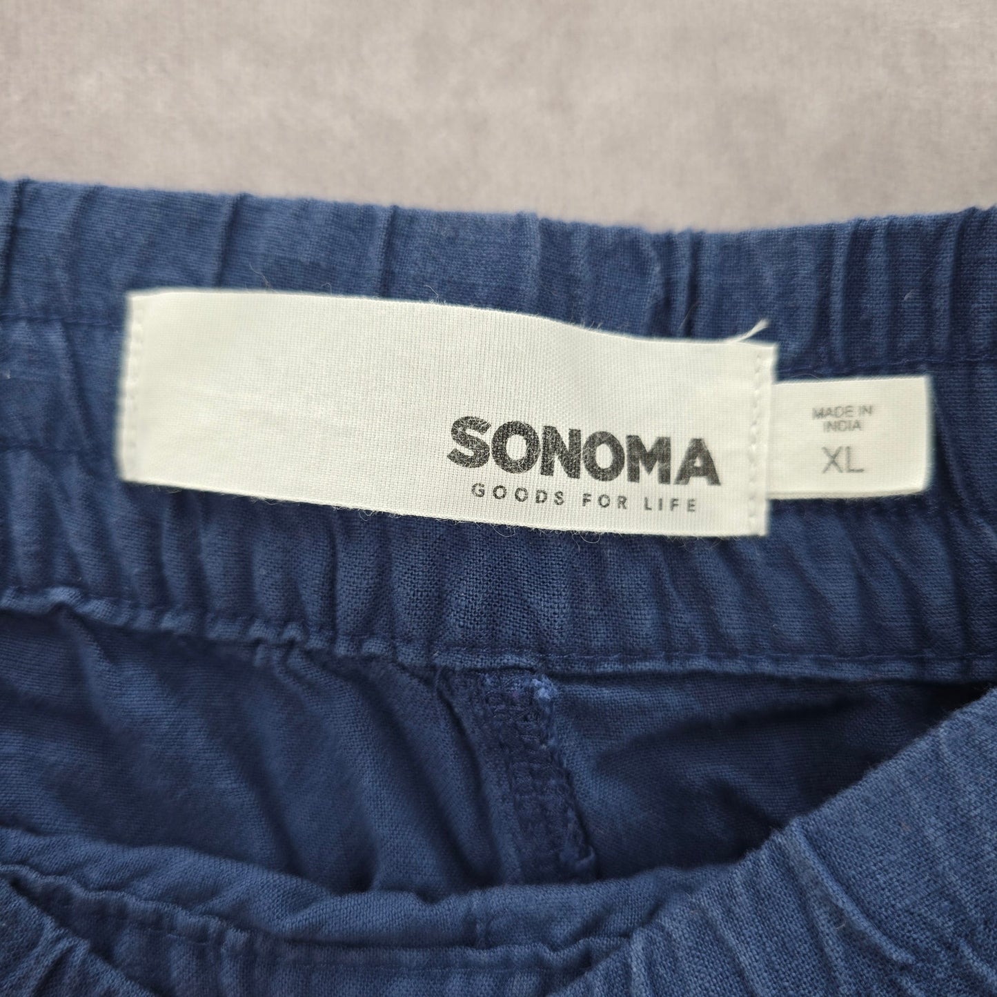 Sonoma Blue Pullon Beach Bermuda Relaxed Casual Pants Shorts XL Extra Large