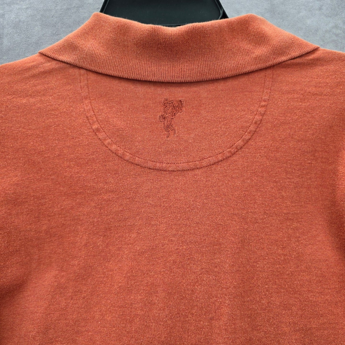 Ashworth EzTech Orange Long Sleeve Polo Cotton Pullover Sweater XL Extra Large