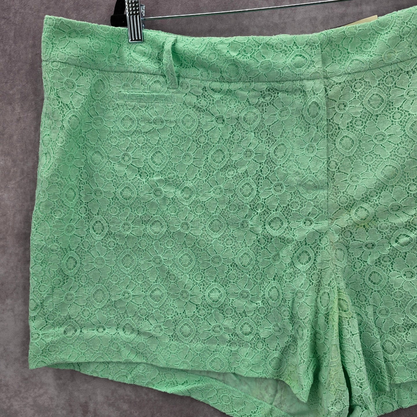 Cato Green Lace Classic Boho Active Preppy Beach Cotton Shorts Plus 3XL 26W