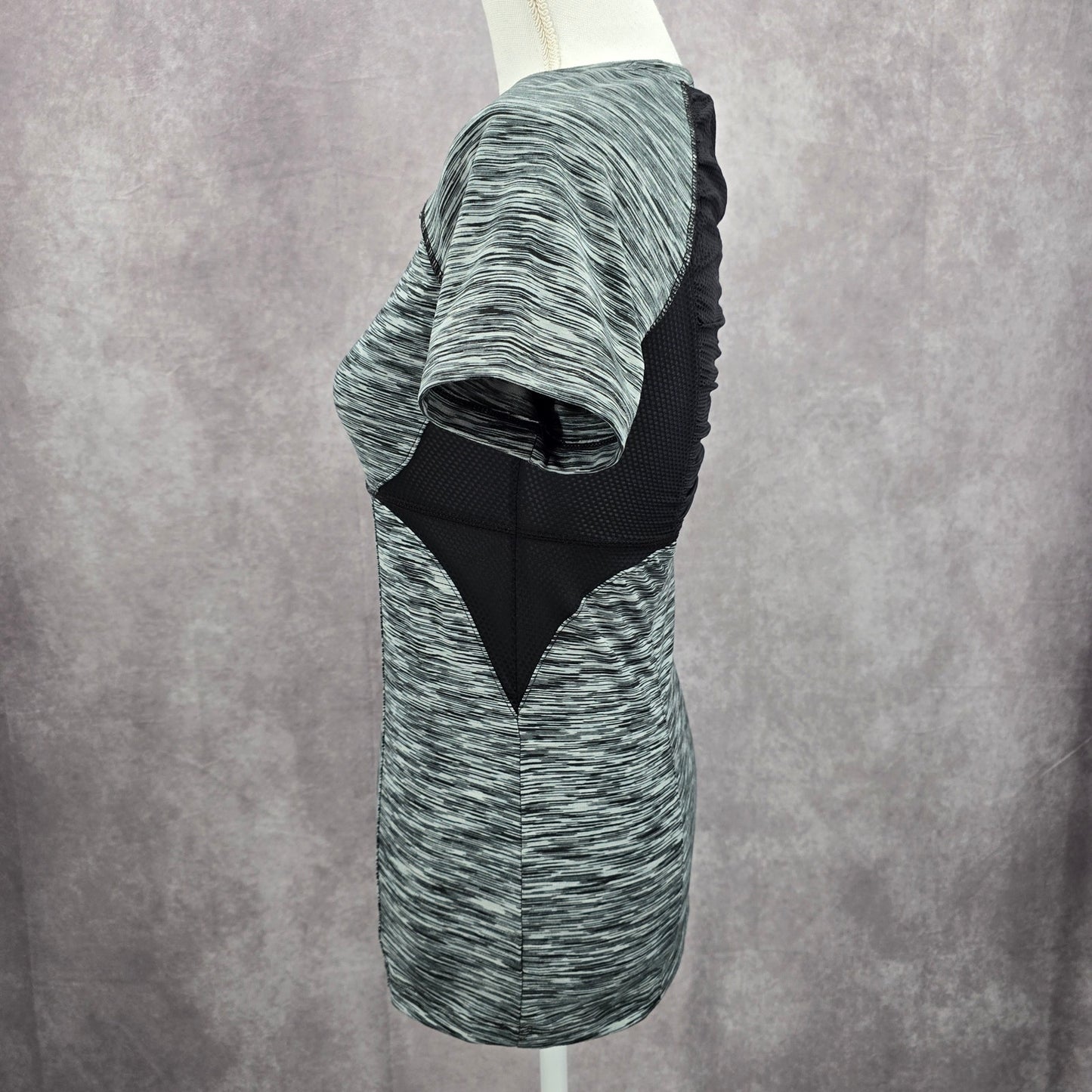 Soybu Gray Black Activewear Sportswear Performance Tshirt Top Extra Small XS