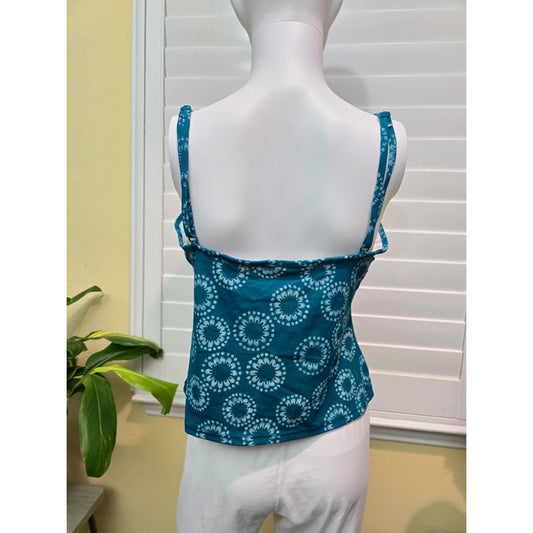 Merona Green Floral Tank Top XL