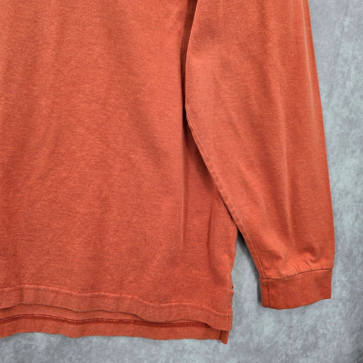 Ashworth EzTech Orange Long Sleeve Polo Cotton Pullover Sweater XL Extra Large