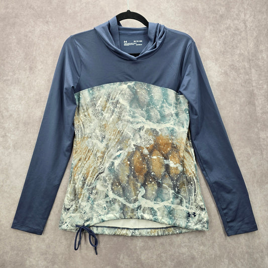 Under Armour Blue Loose Heatgear Long Sleeve Hoodie Activewear Top Shirt XS