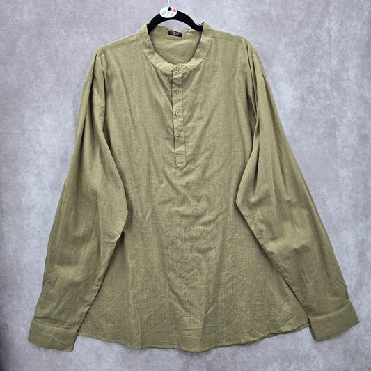 211. Coofandy Green Long Sleeve Cotton Top Plus XXXL